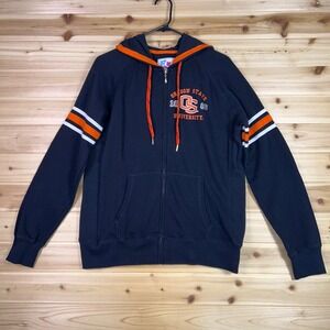 Oregon State University Hoodie Womens Large Black Zip Up Long Sleeve Sweatshirt